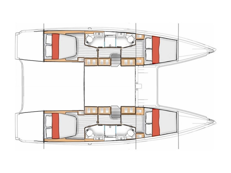 Excess 13 Catamaran von Trend Travel Yachting - 4 Kabinen Version